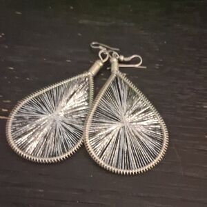 Elegant Silver Teardrop Earrings